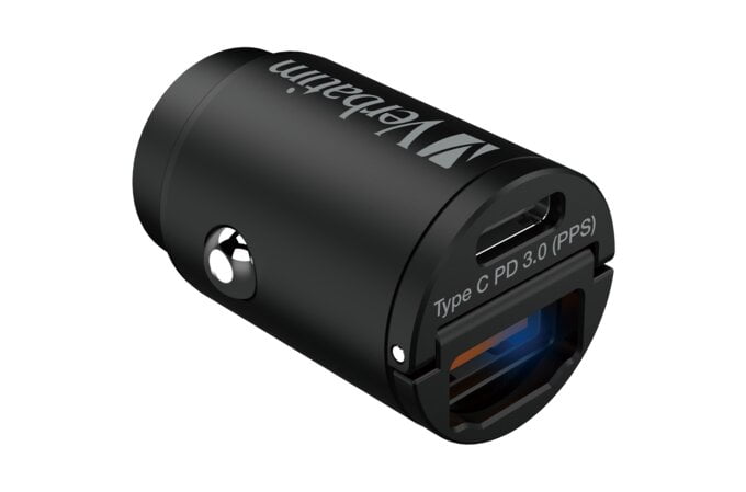 Verbatim Mini Car Charger 33W 2 Ports PD & QC 3.0 AO66681
