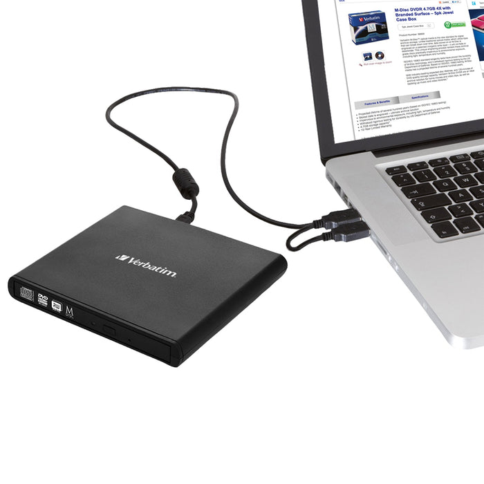 Verbatim Mobile Slimline External CD/DVD Writer AO98938