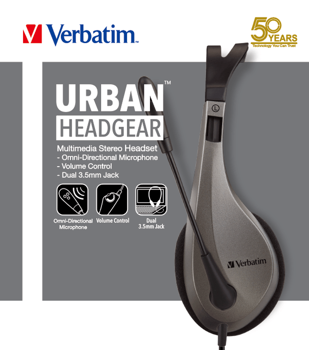 Verbatim Multimedia Headset with Microphone AO41646