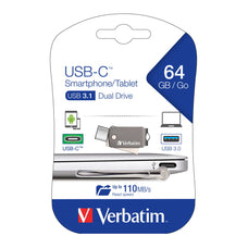 Verbatim On The Go Type C USB 3.1 Drive, 64GB AO65745