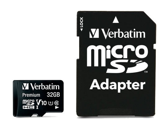 Verbatim Premium Micro SDHC Card 32GB with Adapter (Class 10) AO44083