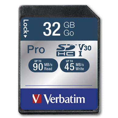 Verbatim Pro SDHC Card Class, 32GB, 10 UHS-I AO47021