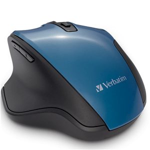 Verbatim Silent Ergonomic Wireless Blue LED Mouse - Teal DVIP830