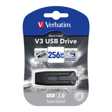 Verbatim Store n Go V3 Drive USB 3.0, 256GB, Grey AO49168