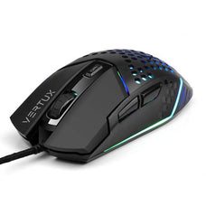 Vertux 6-Button Wired Gaming Mouse, Hex-Shell Design, RGB Lights, Lightweight CDKATANA