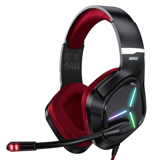 Vertux 7.1 Surround Sound Gaming Headphone with Noise Isolating Microphone, Black/Red CDBLITZ.RED