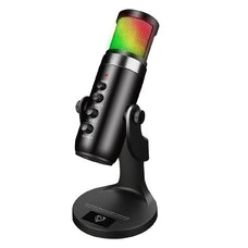 Vertux Cardioid Gaming Microphone, 5 Mode RGB LED Light, One Touch Mute, USB-C Input CDCRUSADER