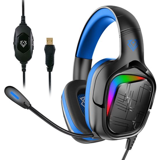 Vertux Gaming Headset with 7.1 Surround Sound & High Definition Microphone, Noise Reduction Earpads, Blue CDMIAMI.BL
