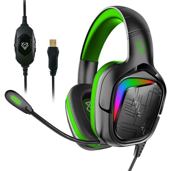 Vertux Gaming Headset with 7.1 Surround Sound & High Definition Microphone, Noise Reduction Earpads, Green CDMIAMI.GRN