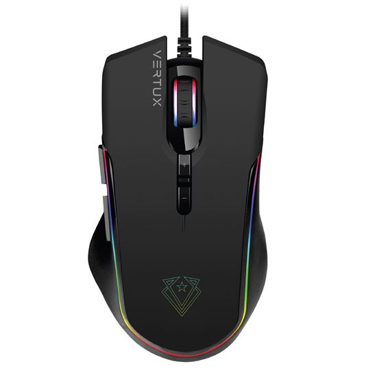 Vertux Gaming Highly Sensitive Gaming Mouse, 7 Button Programmable, Up to 10000dpi, Ergonomic Design, Black CDASSAULTER.BLK