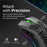 Vertux Gaming Mouse, Both Wired & Wireless Options, Up to 50 Hours Game Time, RGB LED Lights, 16K DPI Sensor CDAMMOLITE