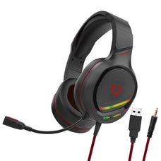 Vertux Gaming Noise Isolating Amplified Wired Ergonomic Over Ear Headset with Flexible Microphone, Red CDTOKYO.RED