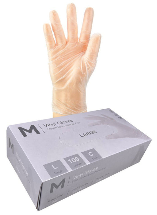 Vinyl Powder Free Clear Gloves 5.0g x 1000's - Large MPH29144