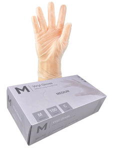 Vinyl Powder Free Clear Gloves 5.0g x 1000's - Medium MPH29143