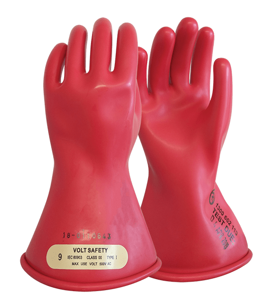 Volt Insulated Glove 280mm, Electric Insulating Gloves, 500V, Class 00, 1 Pair RMGLOVE00-280