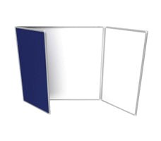 Wall Cabinet - Porcelain Whiteboard with Fabric Doors 1200mm x 1200mm with Locking Doors BVDCCF1212+WLOCK