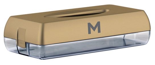 Wall Mountable Flat Tissue Dispenser 100 Sheets Capacity - Gold MPH27633