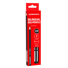 Warwick Hexagonal HB Pencil with Name Plate, Bilingual, Pack of 6 CX12025754