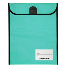 Warwick Homework Bag, XL, 450mm x 360mm,  Hook & Loop Closure, Aqua CX12025920