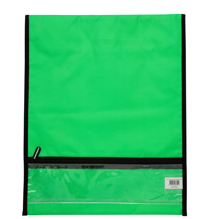Warwick Homework Bag, XL, 450mm x 360mm,  Hook & Loop Closure, Fluoro Lime CX201477