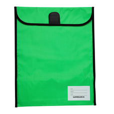 Warwick Homework Bag, XL, 450mm x 360mm,  Hook & Loop Closure, Fluoro Lime CX201477