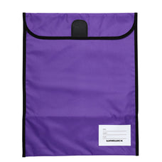 Warwick Homework Bag, XL, 450mm x 360mm,  Hook & Loop Closure, Fluoro Purple CX201476