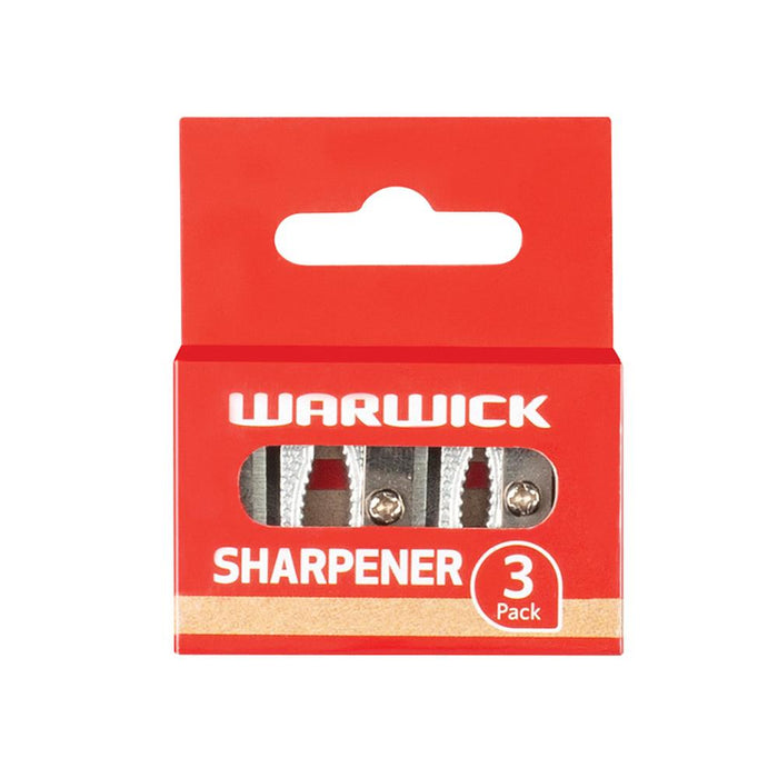 Warwick Pencil Sharpener Metal Multi 3 Pack CX117376
