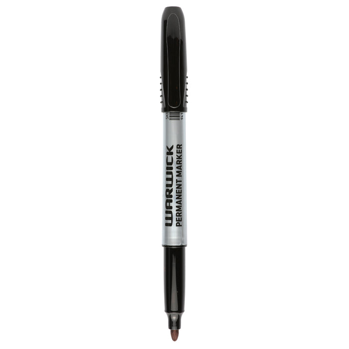Warwick Permanent Marker, Fine Tip, Black, Pack of 48 CX11577478