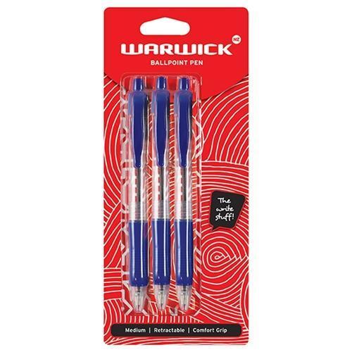 Warwick Retractable Ballpoint Pen 3's Blue CX117382