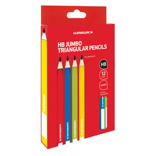Warwick Triangular HB Pencil with Name Plate, Jumbo Pack of 12 CX12025756