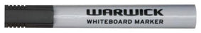 Warwick Whiteboard Marker Chisel Tip Black x 12 CX117356
