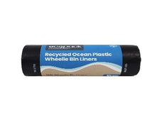 Wheelie Bin Liners 120L Ocean/Recycled, Black, 10 Rolls x 25's (250 bags) ECOC-5120