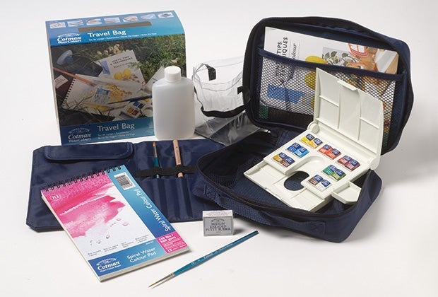 Winsor & Newton 23 Piece Cotman Watercolour Travel Bag Art Set JA0077430
