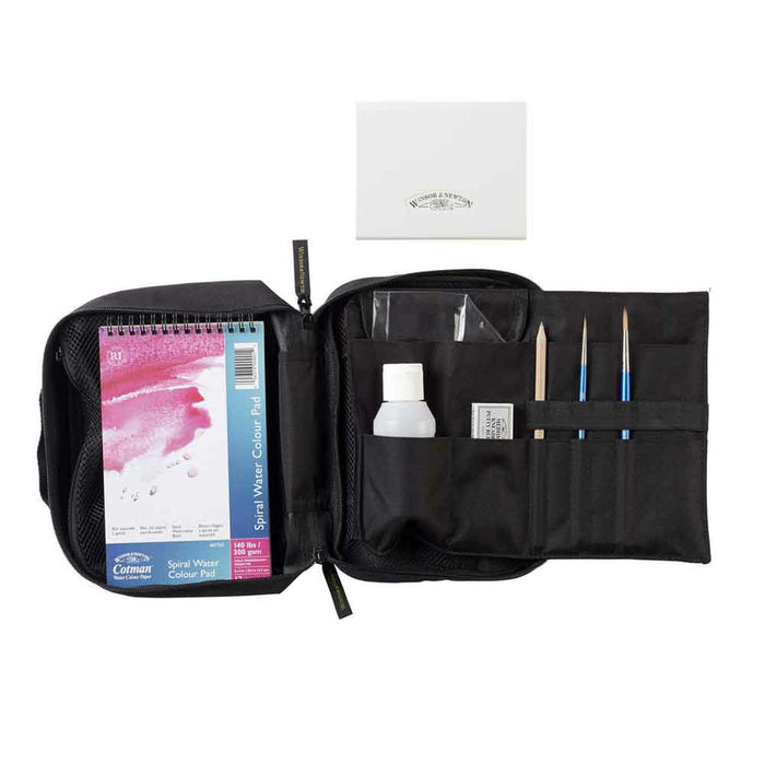 Winsor & Newton 23 Piece Cotman Watercolour Travel Bag Art Set JA0077430