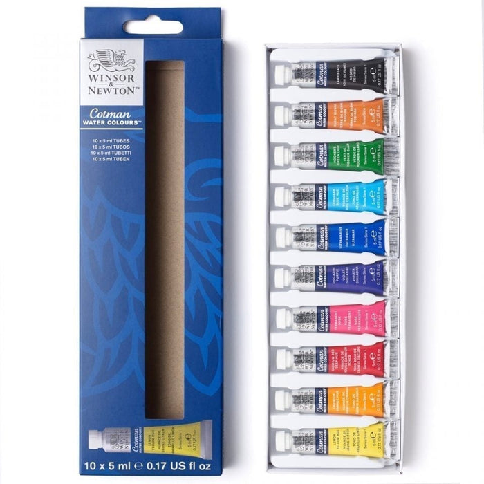 Winsor & Newton Cotman Watercolour 5ml Set of 10 JA0063620