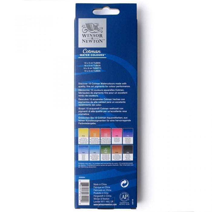 Winsor & Newton Cotman Watercolour 5ml Set of 10 JA0063620