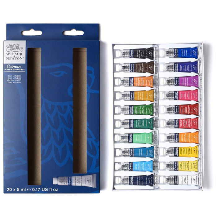 Winsor & Newton Cotman Watercolour 5ml Set of 20 JA0063630
