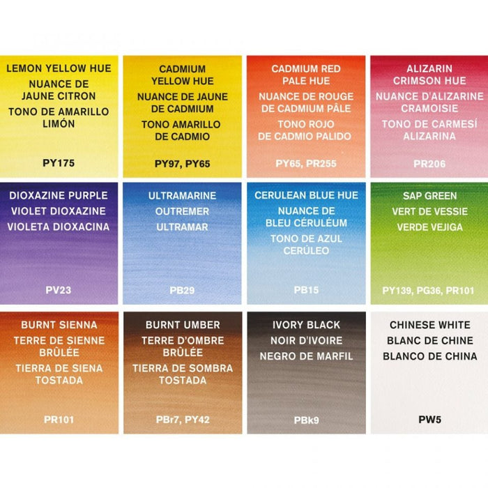 Winsor & Newton Cotman Watercolour 8ml Tube Set of 12 JA0179243