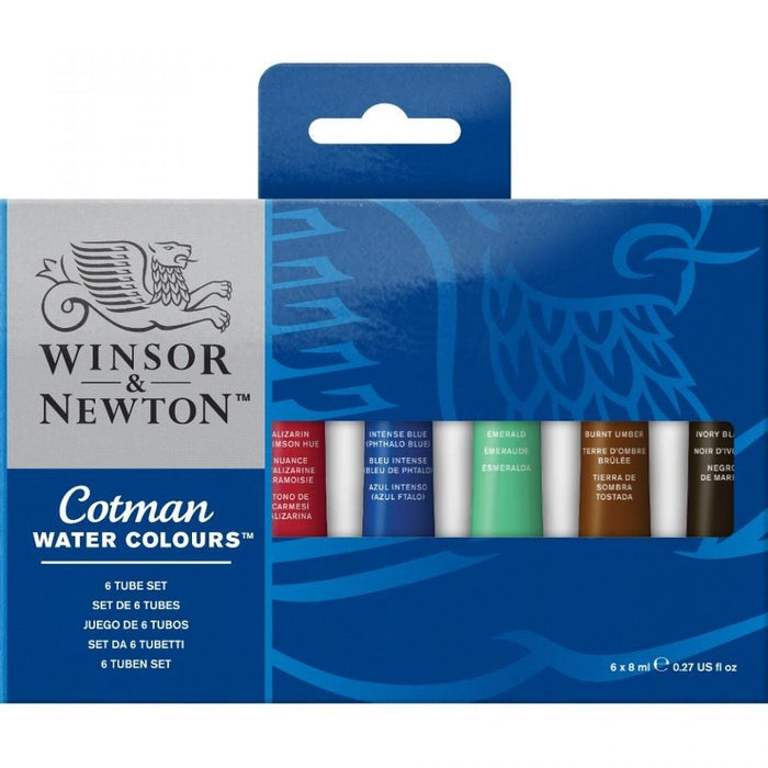 Winsor & Newton Cotman Watercolour 8ml Tube Set of 6 JA0179235