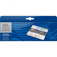 Winsor & Newton Cotman Watercolour Blue Box 12 Half Pans JA0276510