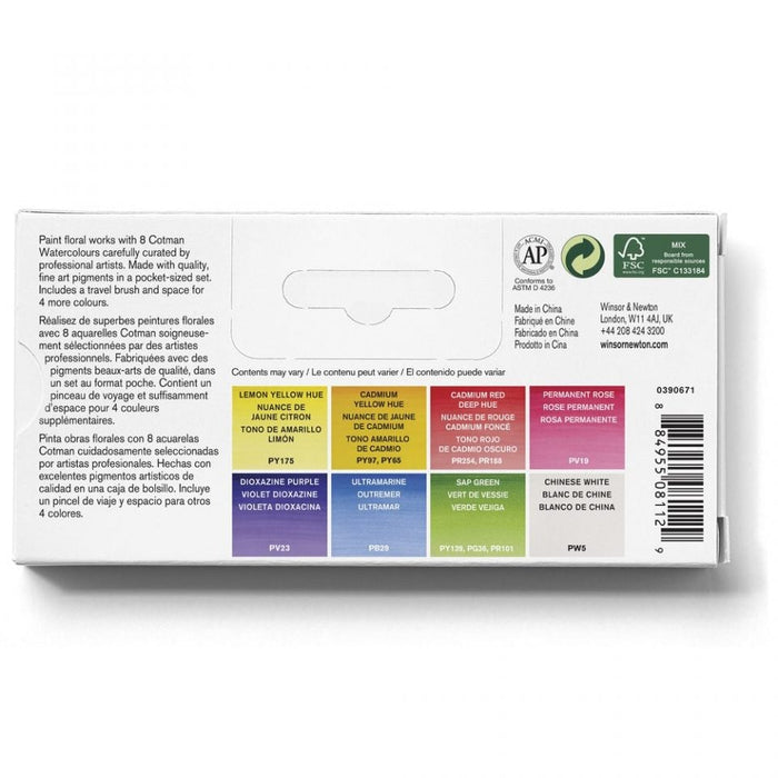 Winsor & Newton Cotman Watercolour Floral Pocket Set of 9 JA0084180