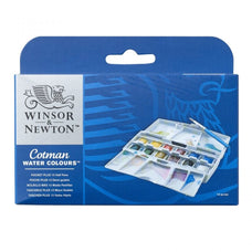 Winsor & Newton Cotman Watercolour Pocket Plus Set, 12 Half Pans JA0301801