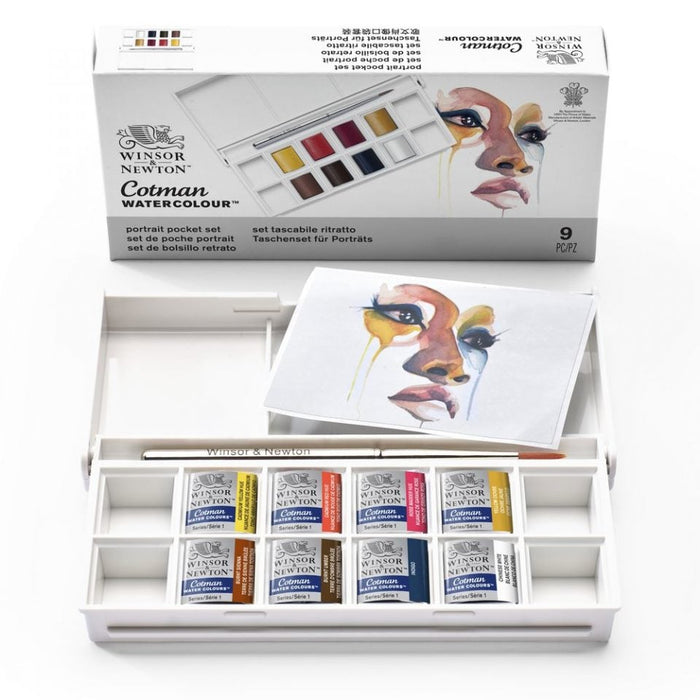 Winsor & Newton Cotman Watercolour Portrait Pocket Set of 9 JA0084170