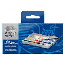 Winsor & Newton Cotman Watercolour Sketchers Pocket, Box of 12 Half Pans JA0179285