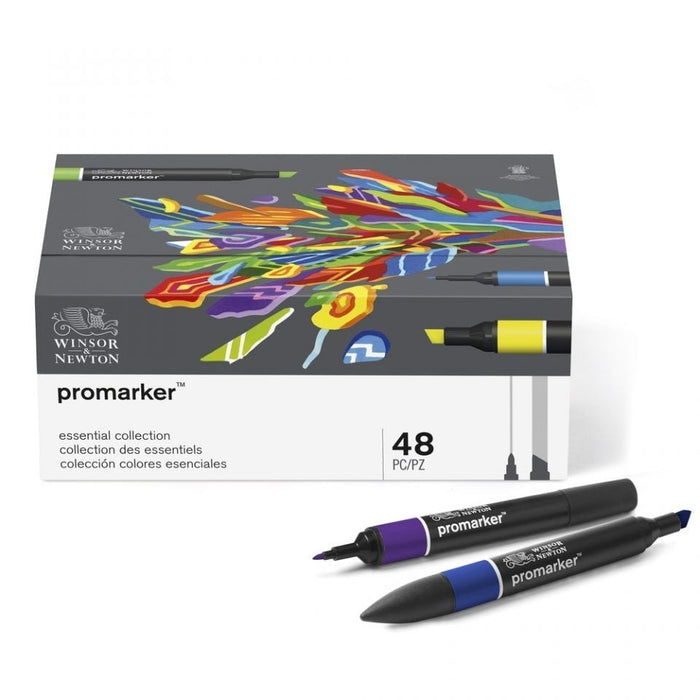 Winsor & Newton Promarker 48 Essential Collection, With Storage Box JA0016690