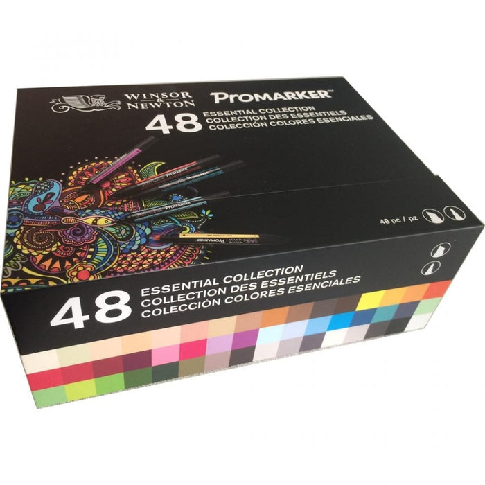 Winsor & Newton Promarker 48 Essential Collection, With Storage Box JA0016690