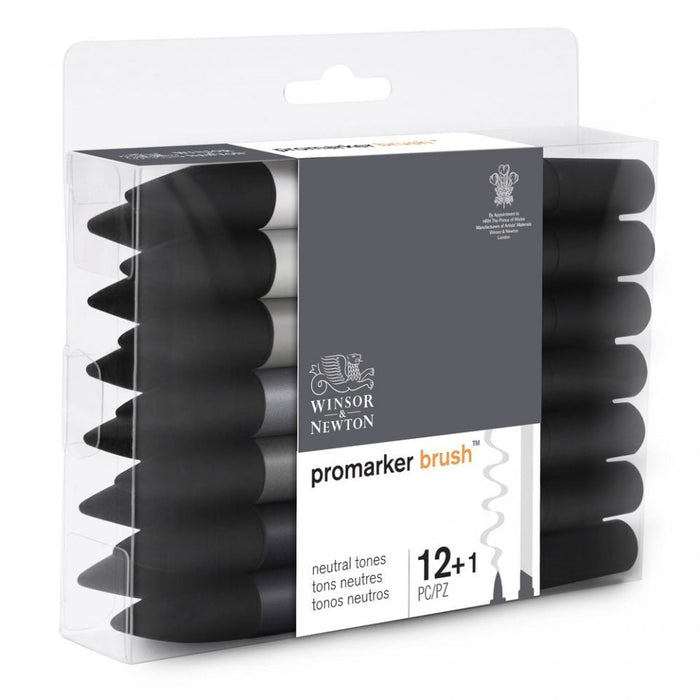 Winsor & Newton Promarker Brush Greys 12 Set JA0416440