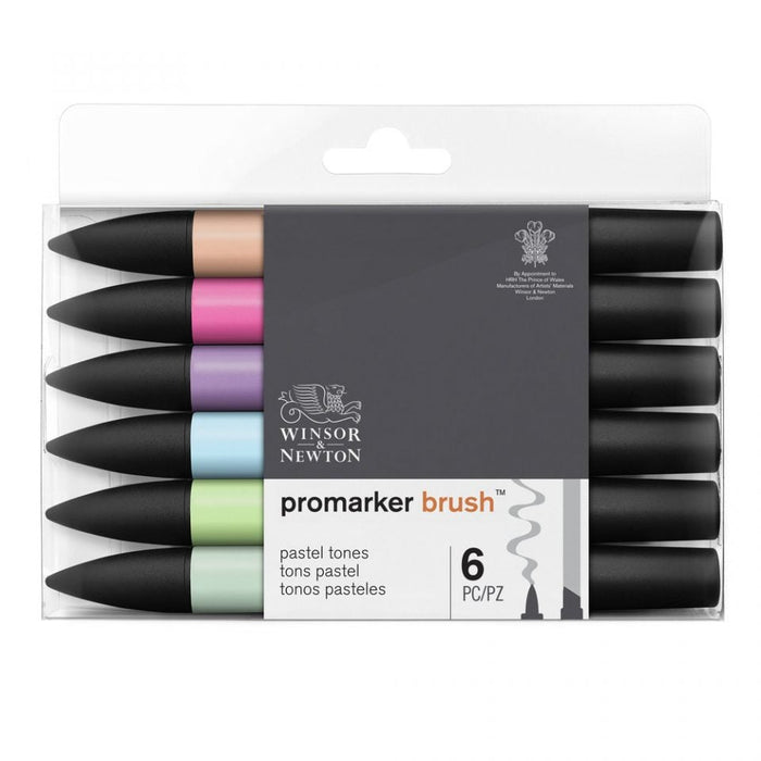 Winsor & Newton Promarker Brush Pastel Tones 6 Set JA0416480