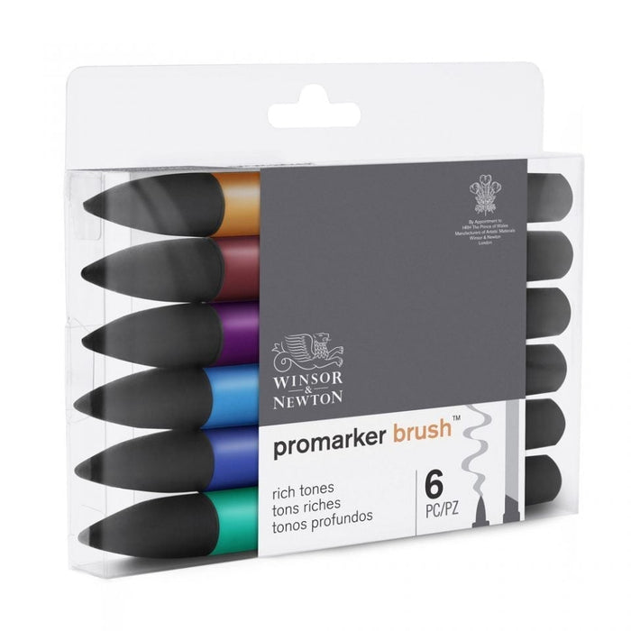 Winsor & Newton Promarker Brush Rich Tones 6 Set JA0416470