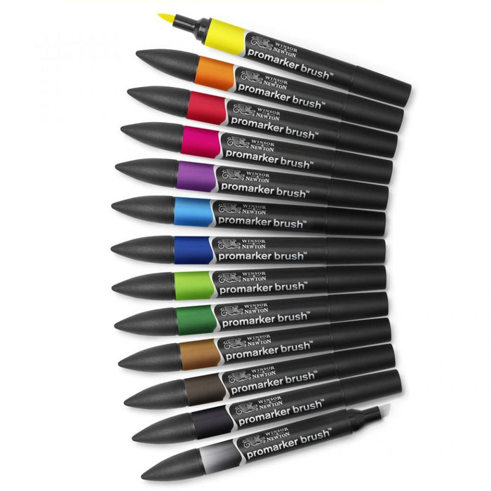 Winsor & Newton Promarker Brush Vibrant 12 Set JA0416450